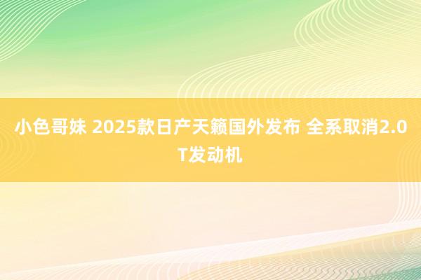 小色哥妹 2025款日产天籁国外发布 全系取消2.0T发动机