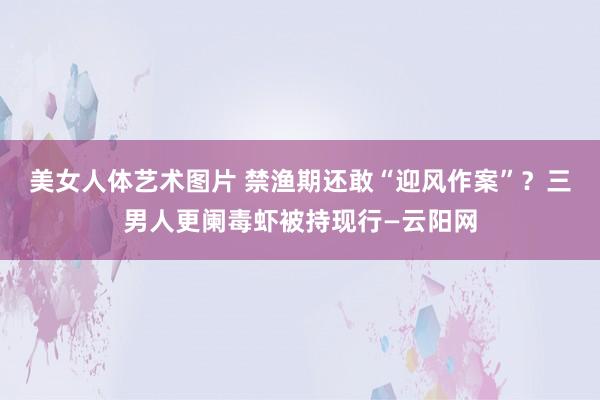 美女人体艺术图片 禁渔期还敢“迎风作案”？三男人更阑毒虾被持现行—云阳网