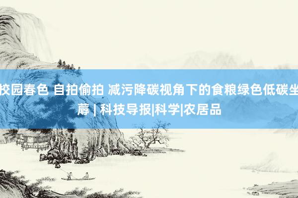 校园春色 自拍偷拍 减污降碳视角下的食粮绿色低碳坐蓐 | 科技导报|科学|农居品